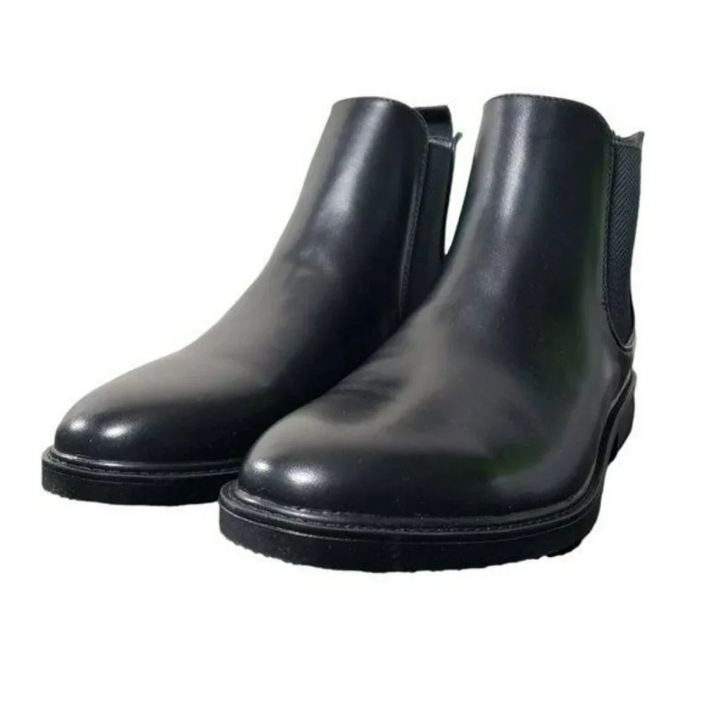 Unlisted by Kenneth Cole Mens Black Peyton Chelsea Slip On Ankle Boots Size 11 M - Picture 2 of 10
